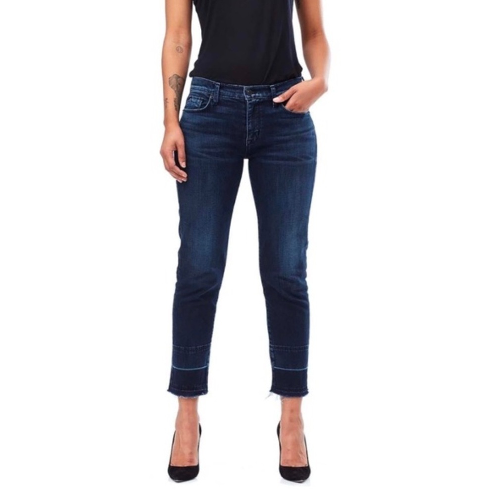 Hudson Zoeey highrise crop, size 28, raw hem ankle straight